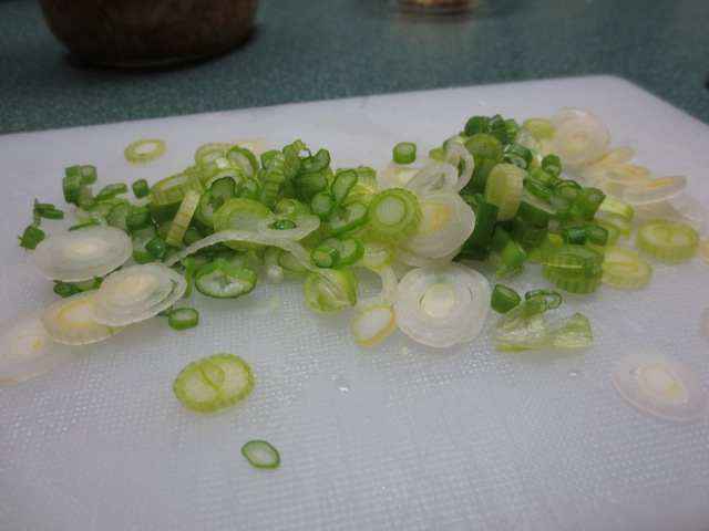 Chop 2 scallions.