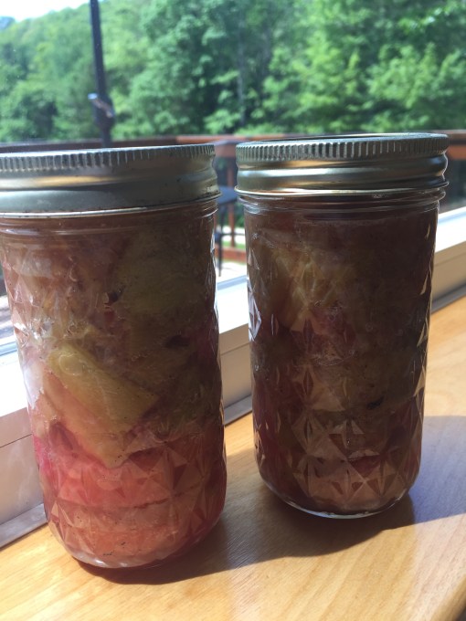 oven roasted rhubarb compote