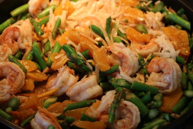 Asparagus, Shrimp and Orange