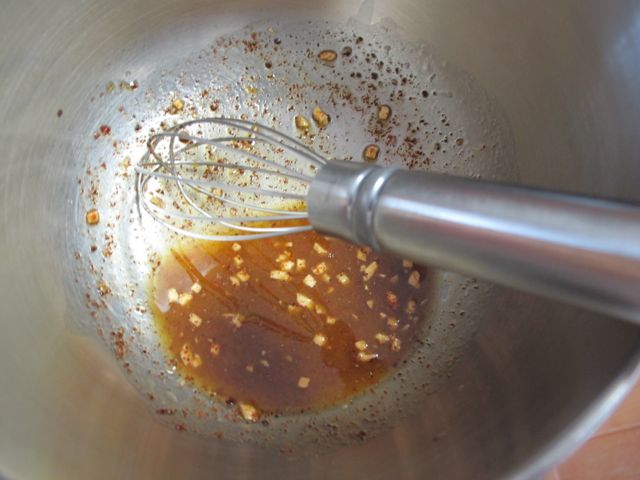 First step is to make your dressing.