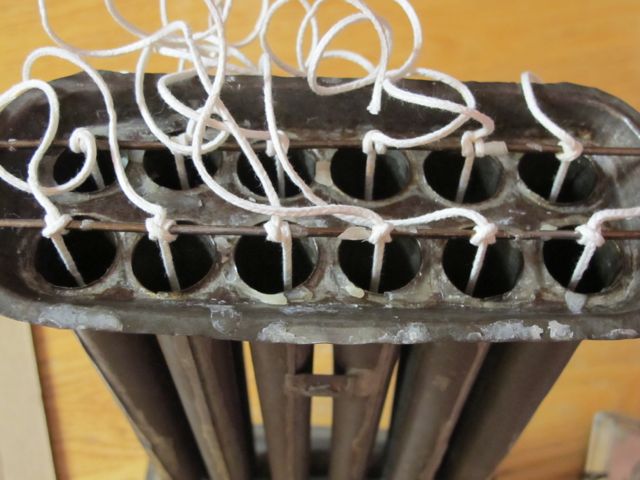 Wicks securely fastened in place.