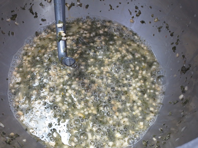 Broth, garlic, yeast, honey and parsley. dog biscuits, frugal tips