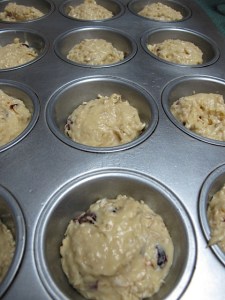 muffins, cranberry oatmeal