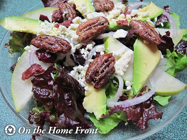 Pear Salad with Candied Pecans