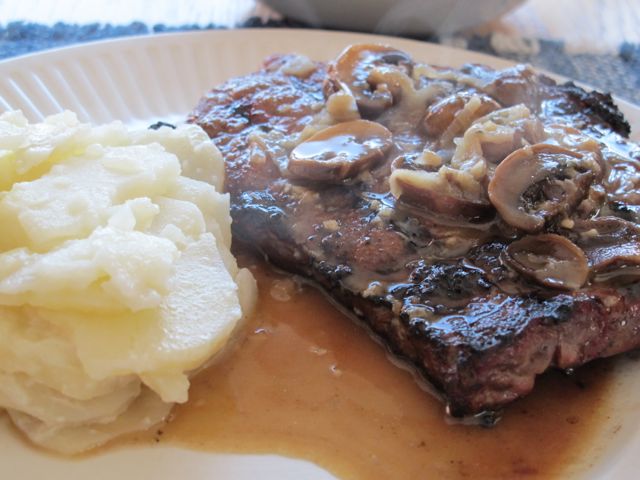 Steak with Blue Cheese Sauce