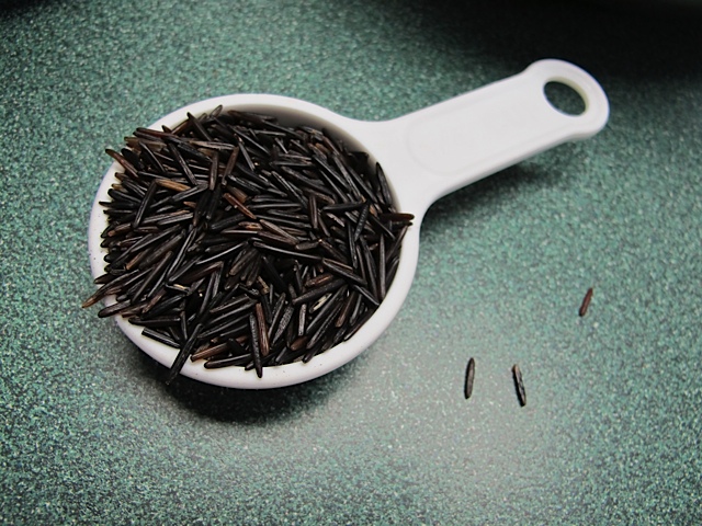 Start by cooking 1/4 cup of wild rice. pancakes, whole grains