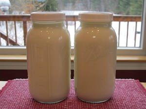 raw milk, local dairy milk.