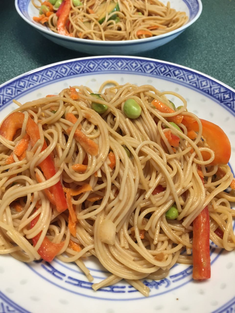 Edamame Peanut Noodle Salad