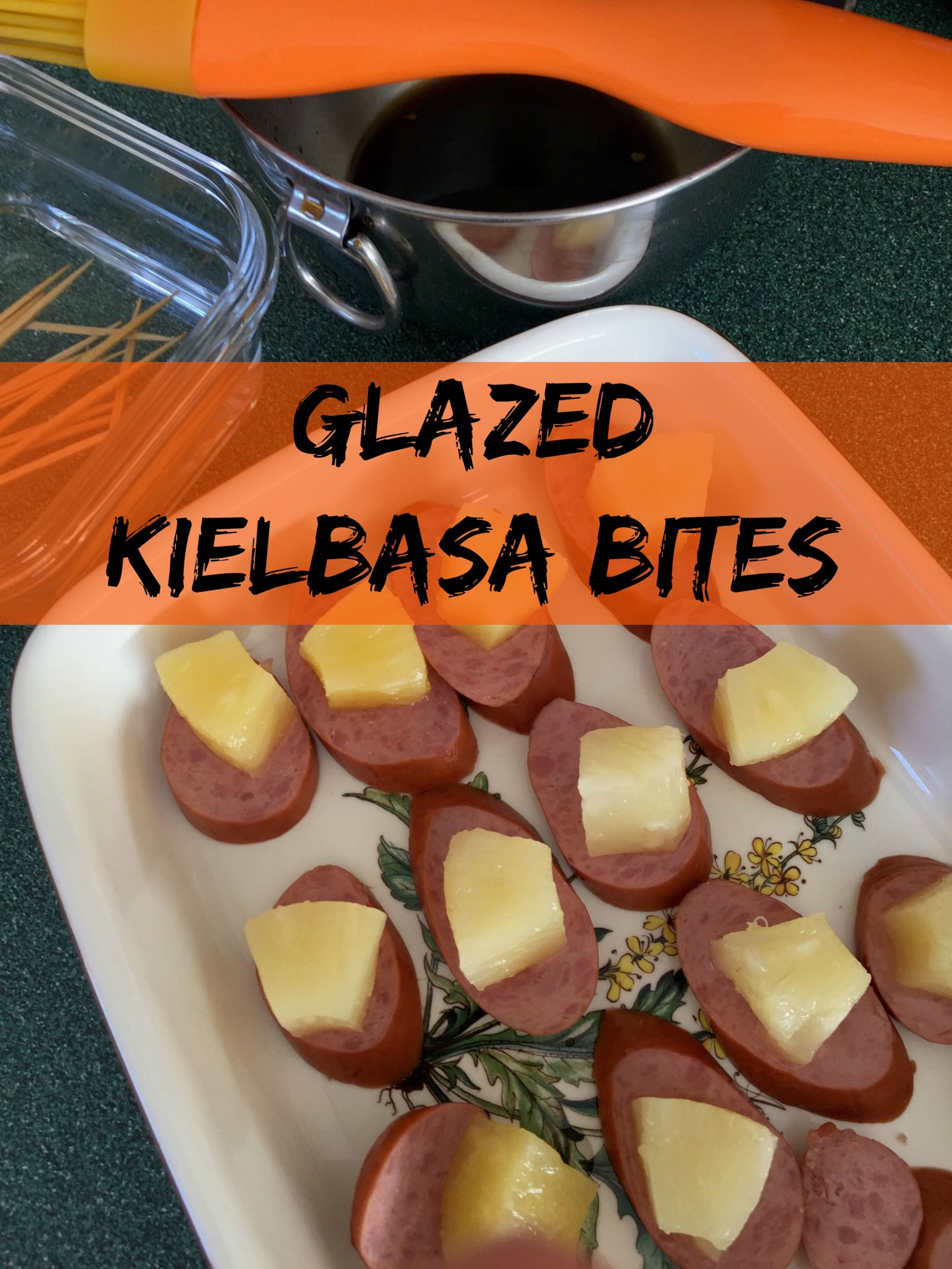glazed kielbasa bites