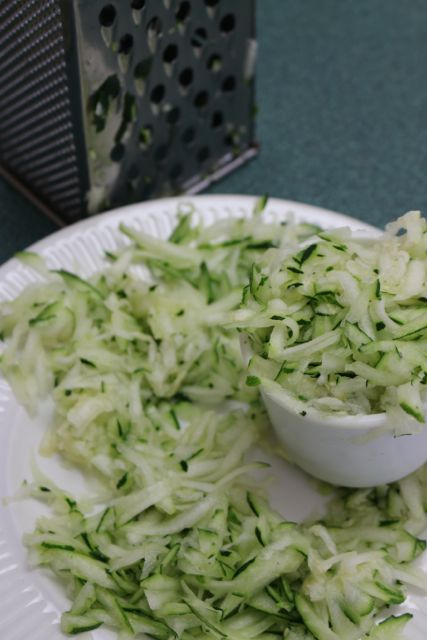 Don't forget the shredded zucchini!