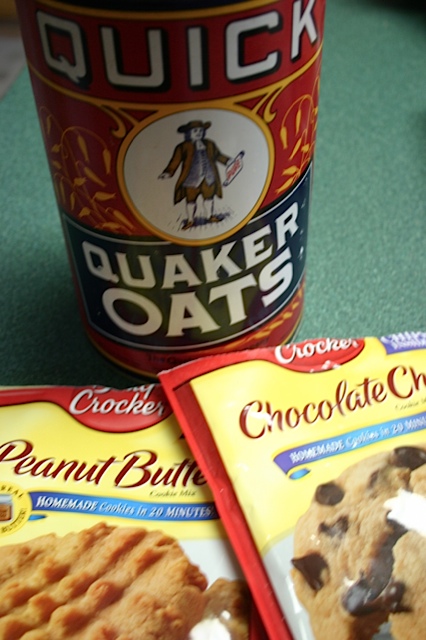 Cookie Mixes and Oats cookies, recipe box