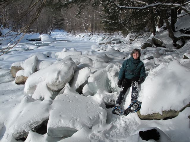 On my snowshoes
