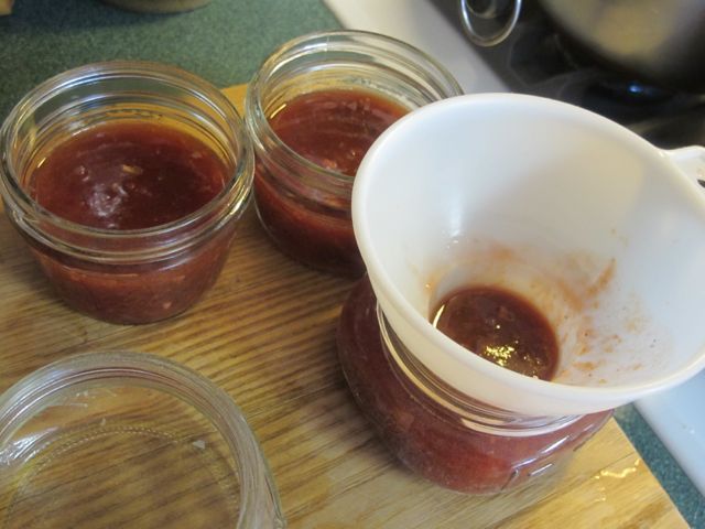 Pour into clean, hot jars.