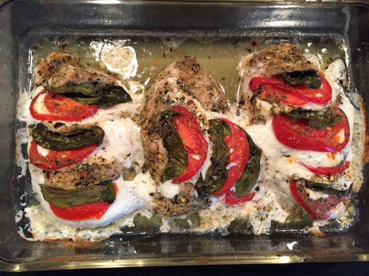 chicken stuffed with fresh basil