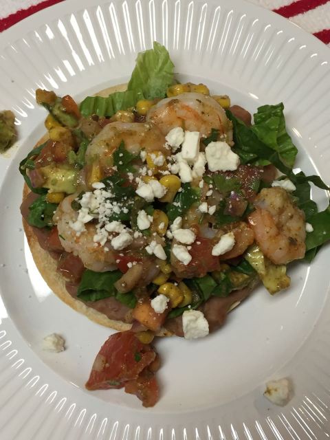 Grilled Shrimp Tostadas