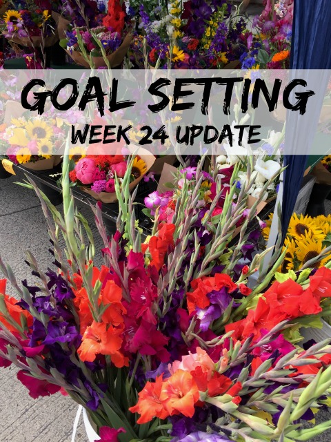Goal setting is happening but I have to say it is on the back burner, mic more fun exploring the area especially the Farmer's Markets!