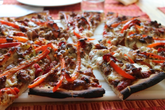 Sausage and Pepper Pizza
