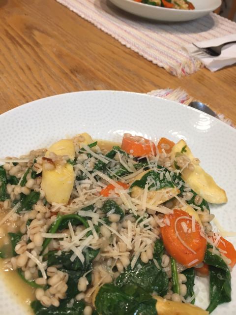 Barley with Roasted Parsnips and Carrots