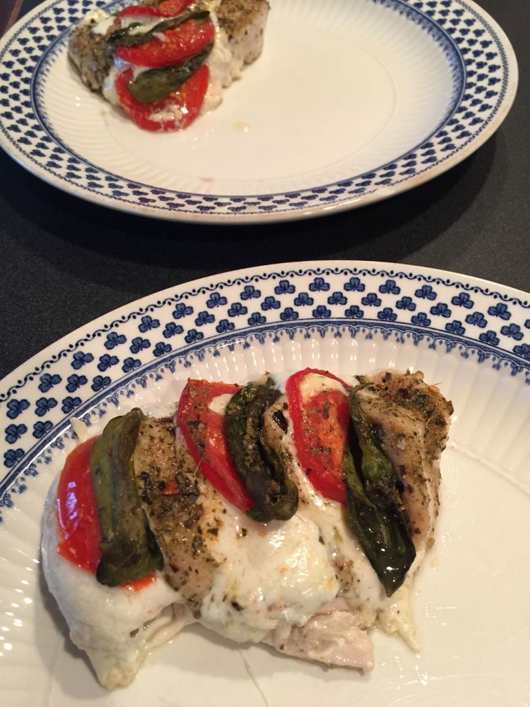 chicken stuffed with fresh basil