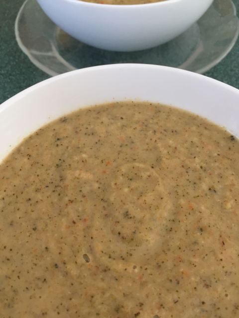 Roasted Broccoli-Cauliflower Soup