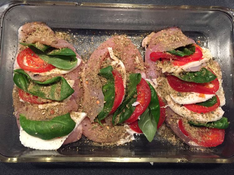 chicken stuffed with fresh basil