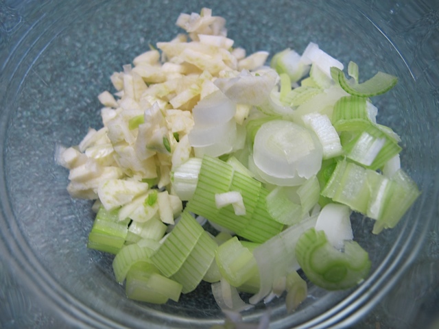 green onions, home cooking