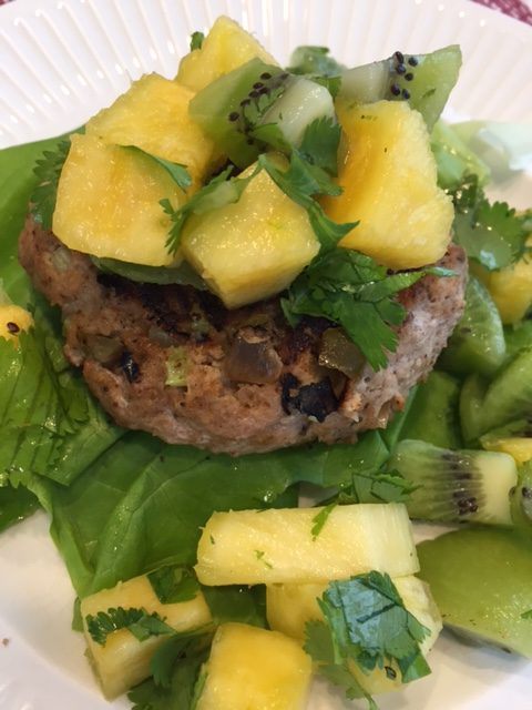 Turkey Burgers with Tropical Salsa