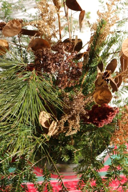 Evergreen arrangements.