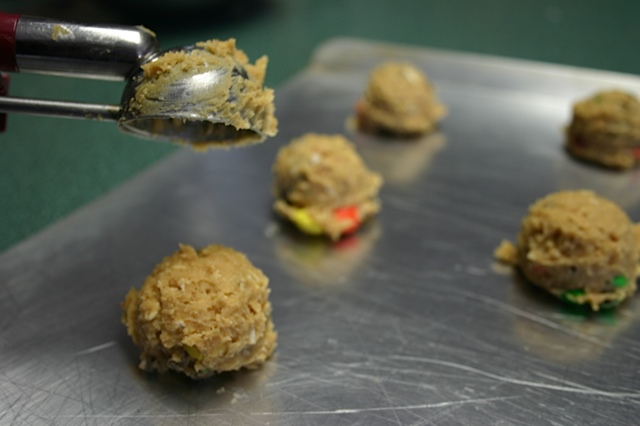 Place cookie dough on baking sheet. cookies, desserts