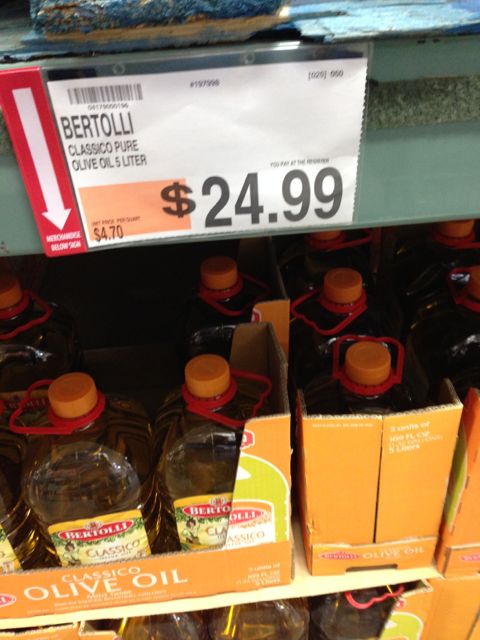 Olive Oil from the warehouse store