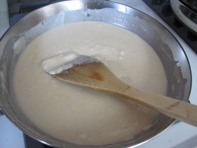 Combine ingredients in a pan.