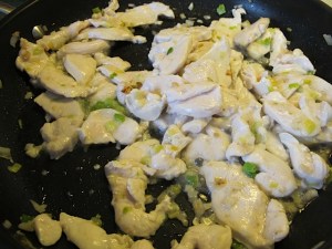 Saute chicken. chicken, saute, Chinese cooking