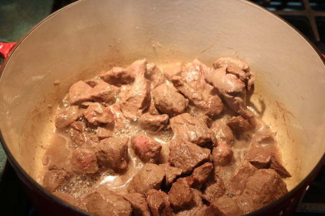 Brown beef on all sides.