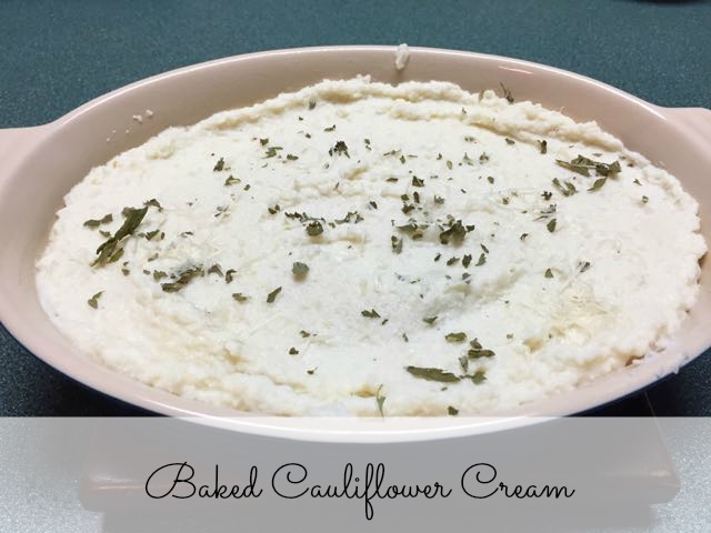baked cauliflower cream