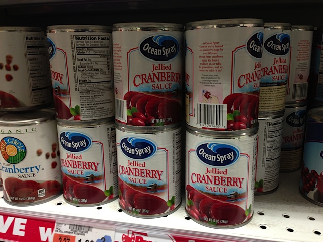 Canned cranberry sauce prudent living