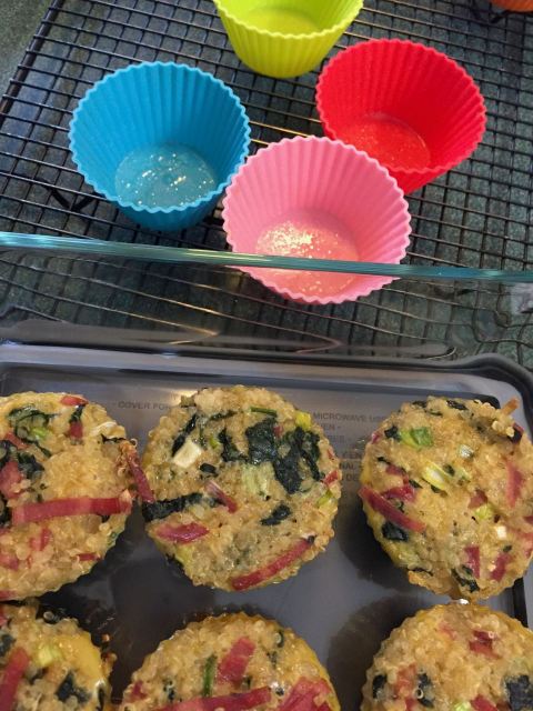 Spinach and Bacon Quinoa Muffins