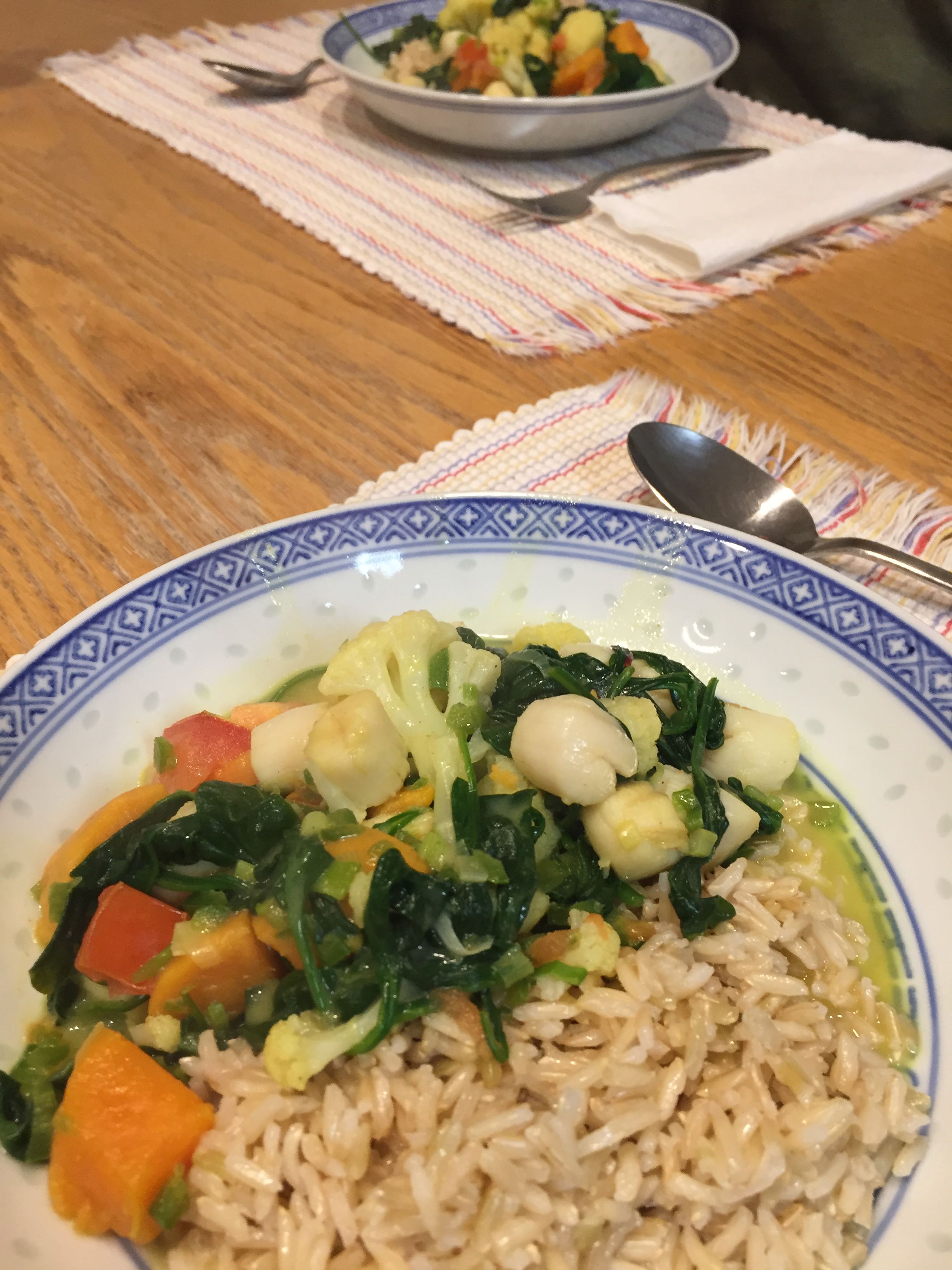 Vegetable and Scallop Curry