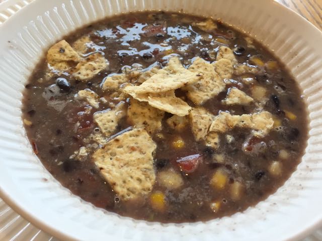 simple soups, spicy black bean soup