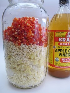 garlic, onion, horseradish, ginger, hot peppers