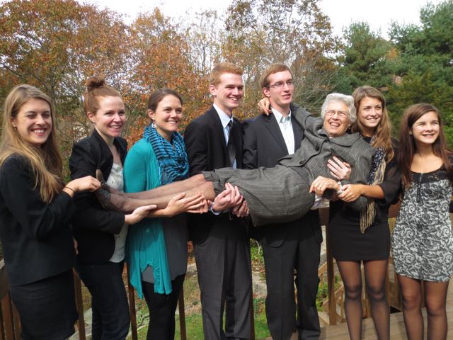 My mother and her grandchildren!