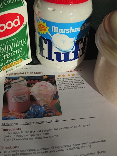 Peppermint Sauce Ingredients peppermint sauce, prudent living