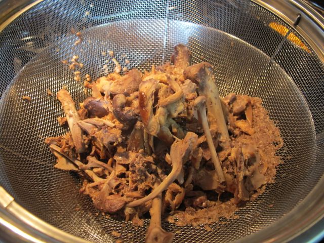 Discard the bones when finished.