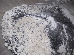 dry ingredients, poppy seeds