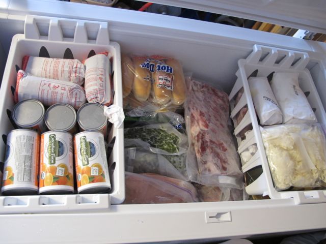 Newly organized freezer.