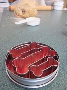 cookie cutters, homemade dog biscuits