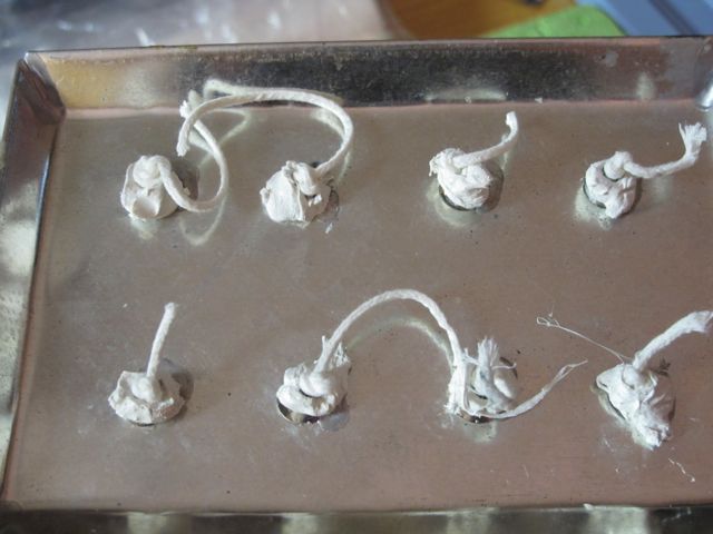 Knots in the bottom of the mold.