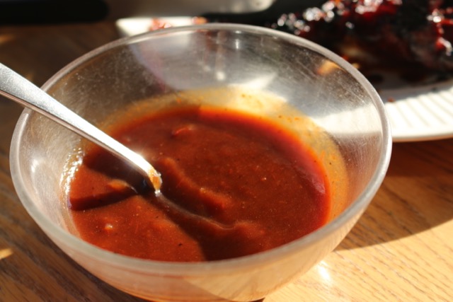Homemade barbecue sauce.