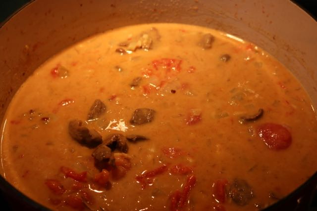 Let simmer for about two hours.