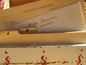 brownie recipe, recipe boxes