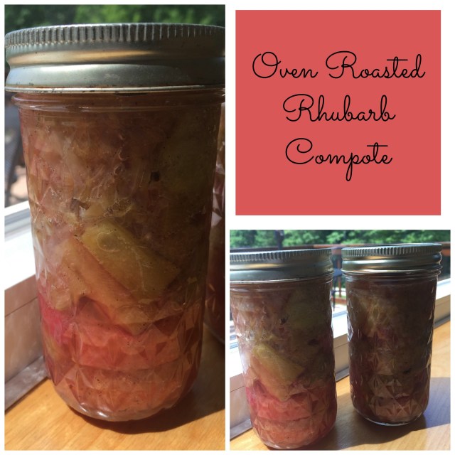 oven roasted rhubarb compote